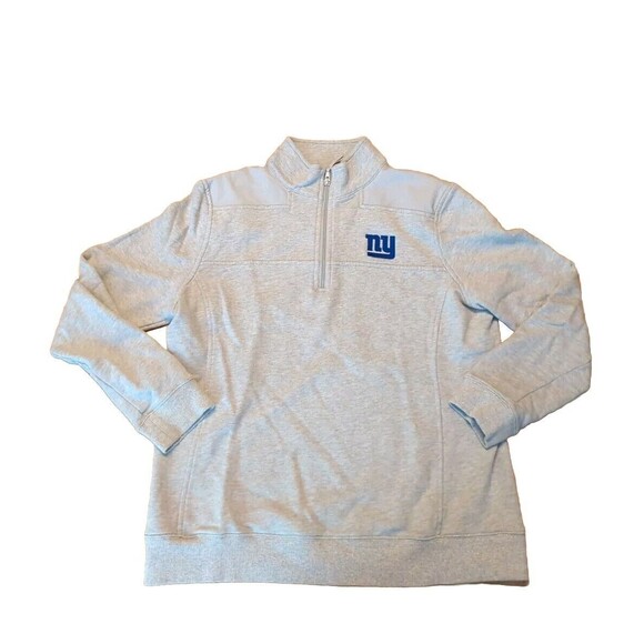 Vineyard Vines NY Giants Sweatshirt Large Gray 1/4 Zip Long Sleeve Football - Picture 1 of 8